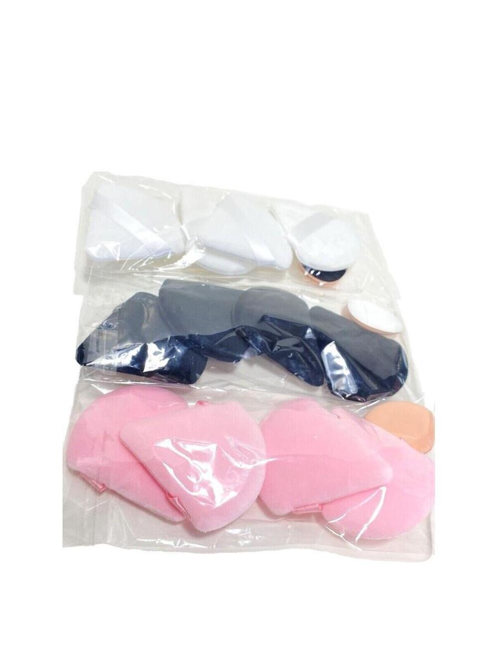 15pc Soft Triangle Make Up Sponges Powder Puffs, Pink, Black, White Lot